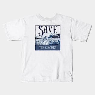 Save the Glacier Dark Kids T-Shirt